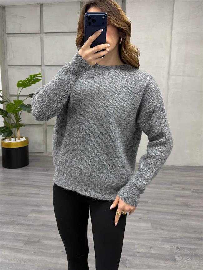 Oslo Yaka Kazak 7727 Gri