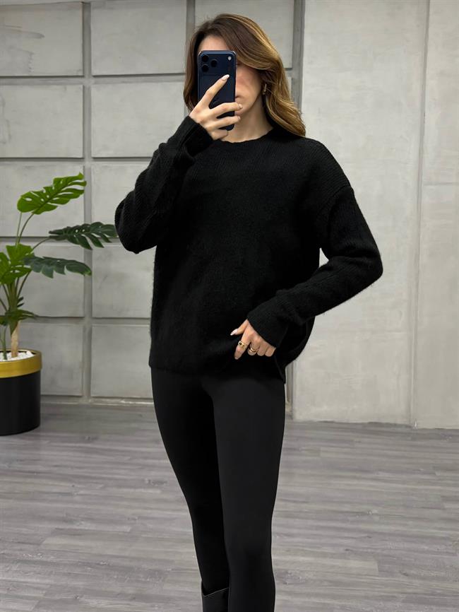 Oslo Yaka Kazak 7727 Siyah