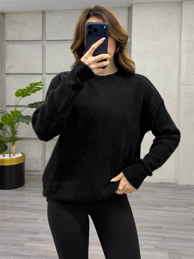 Oslo Yaka Kazak 7727 Siyah