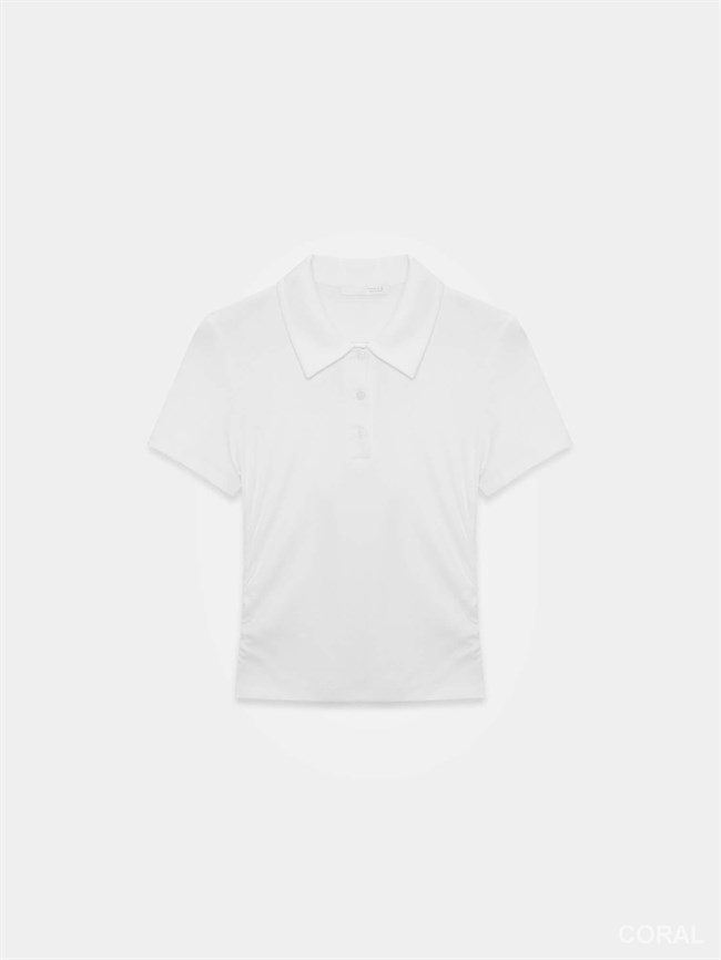 Polo Yaka Badi 32614 Beyaz