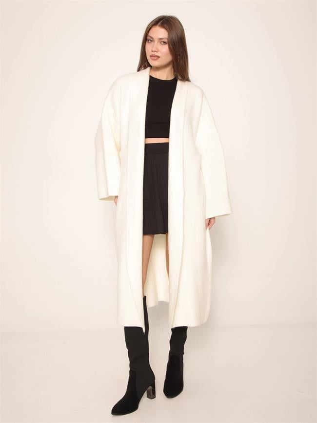 Salaş Triko Hırka 91828 Ekru