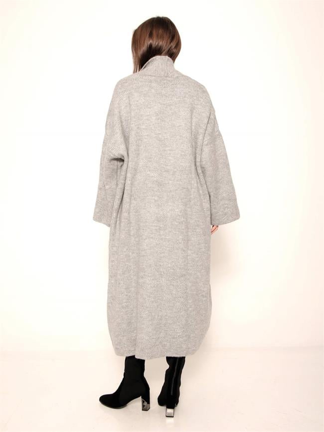 Salaş Triko Hırka 91828 Gri