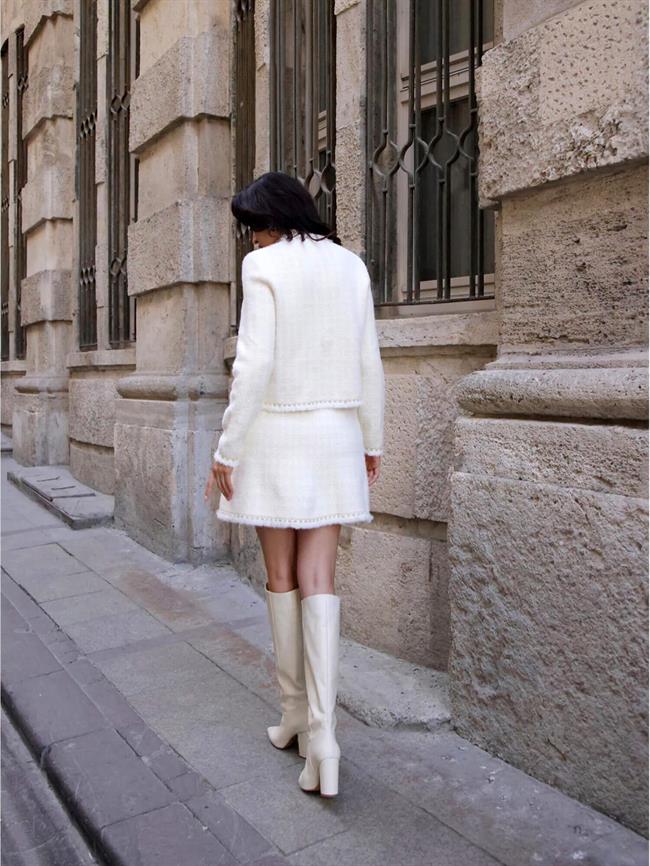 Simli Pileli Etek 140420 Vanilya