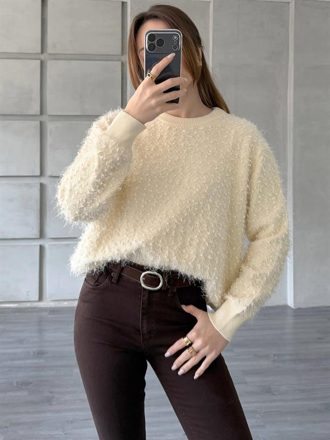 Simli Sakallı Kazak 7682 Vanilya