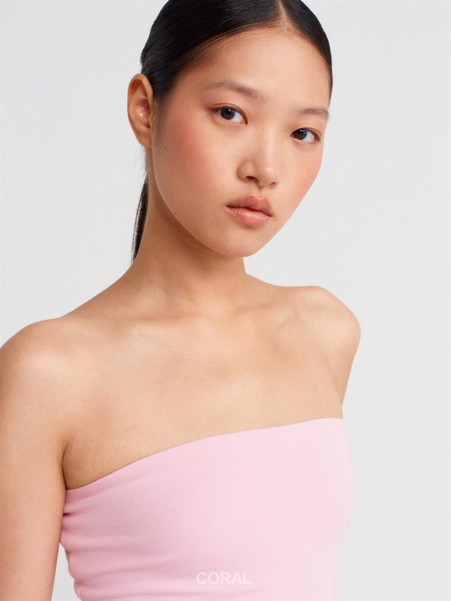 Straplez Büstiyer 21103 Pembe