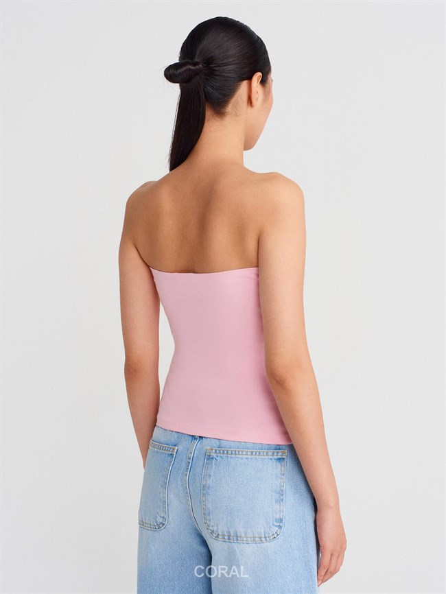 Straplez Büstiyer 21103 Pembe