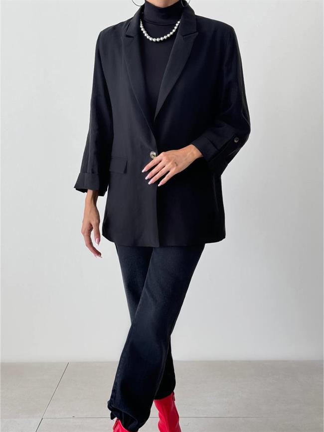 Tek Düğmeli Ceket 2003 Siyah