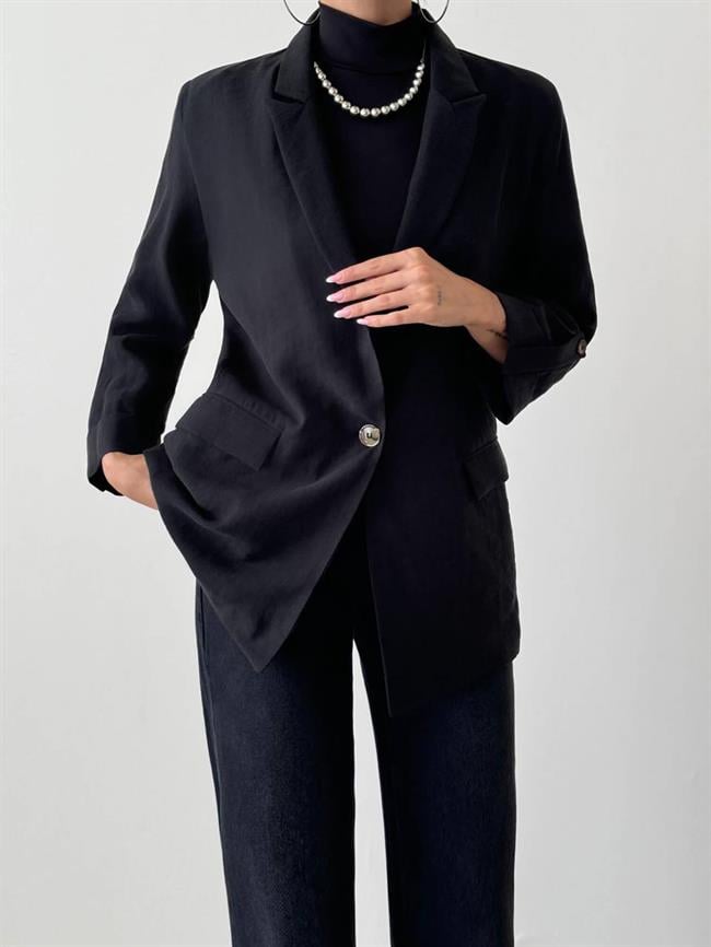 Tek Düğmeli Ceket 2003 Siyah