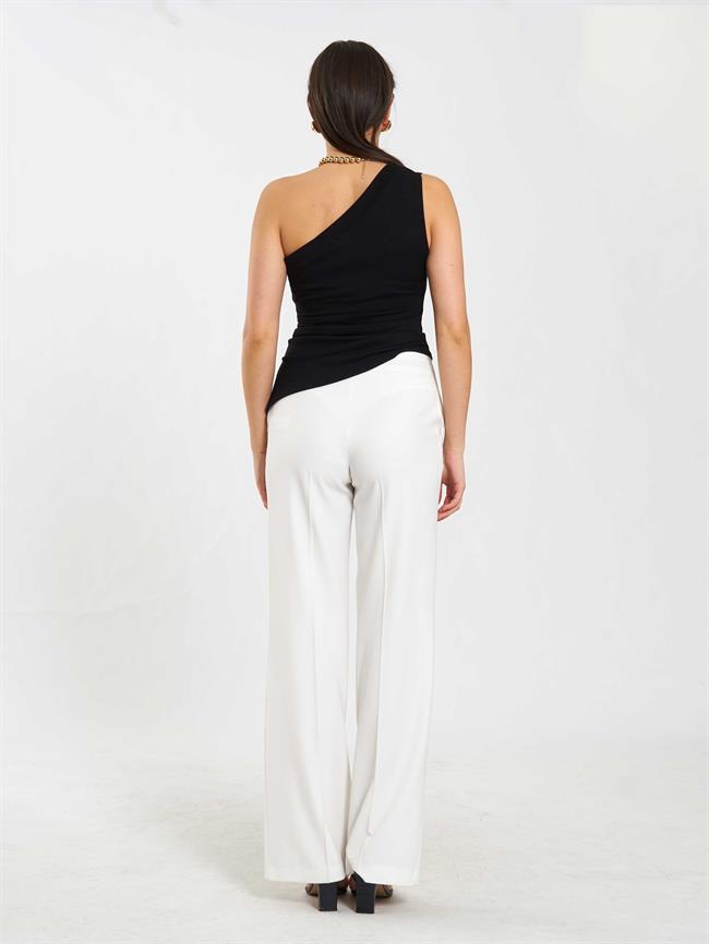 Tek Omuz Örme Bluz 071889 Siyah