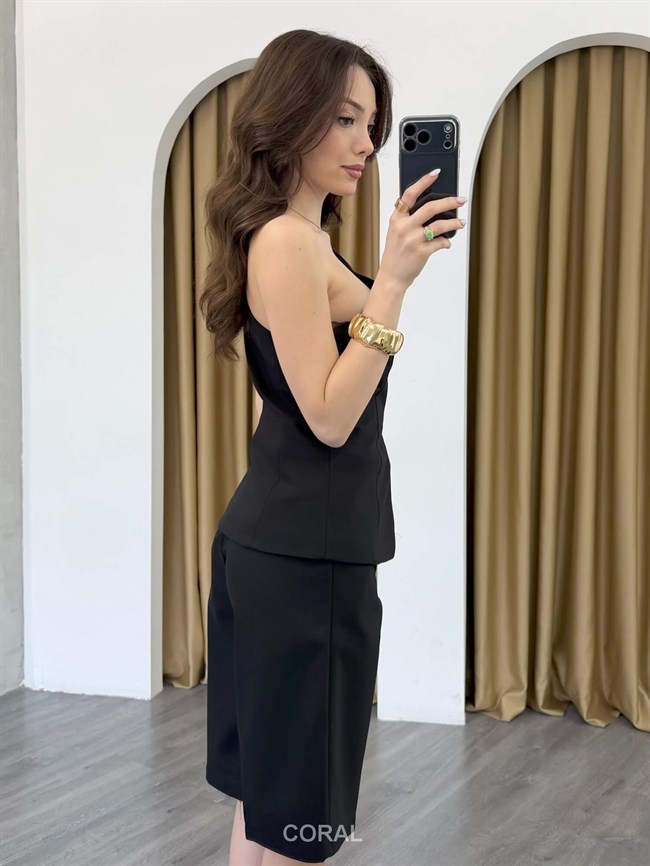 Tek Omuzlu Yelek 18294 Siyah