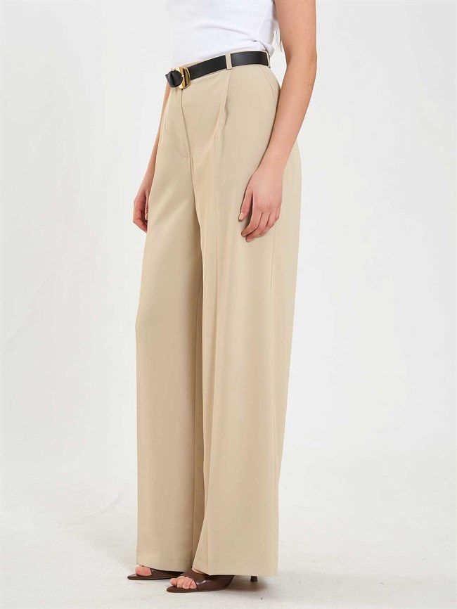 Tek Pileli Düz Paça Pantolon 031655 Açık Yeşil