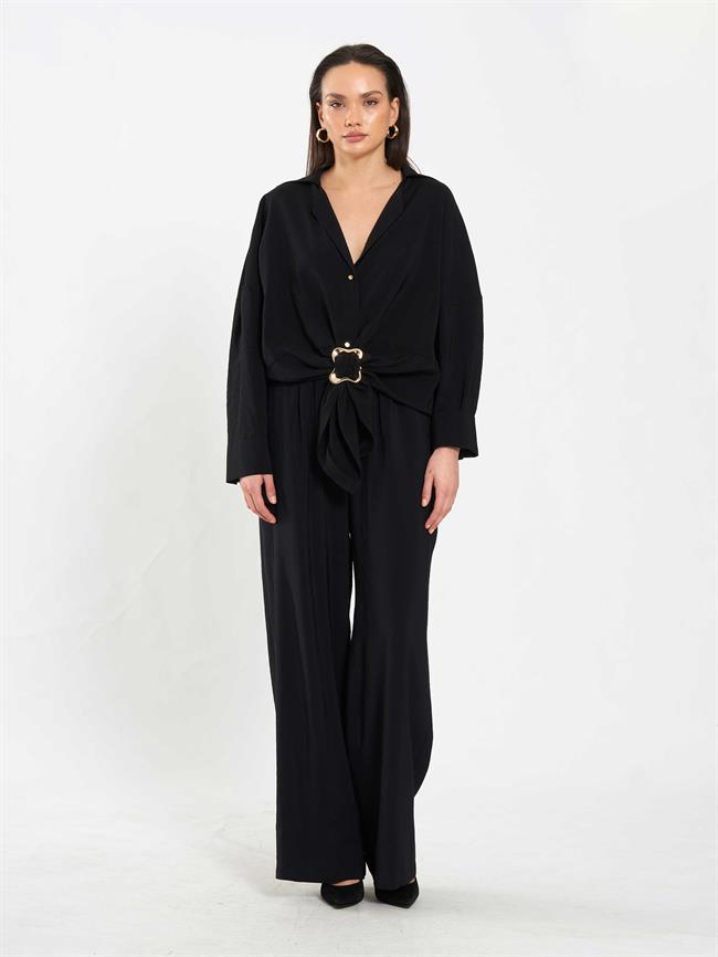 Toka Detaylı Gömlek 080775 Siyah