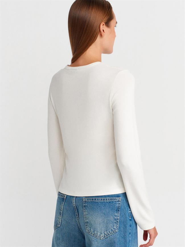 Uzun Kollu Hırka 32055 Ekru