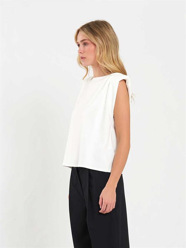 Vatkalı Bluz 071845 Ekru