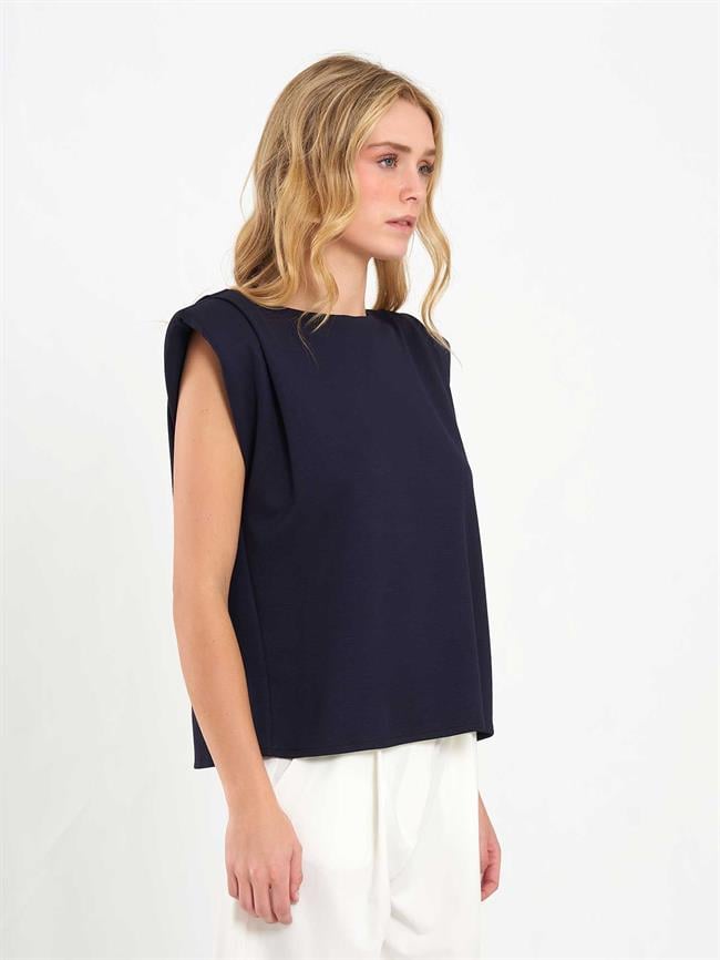 Vatkalı Bluz 071845 Lacivert