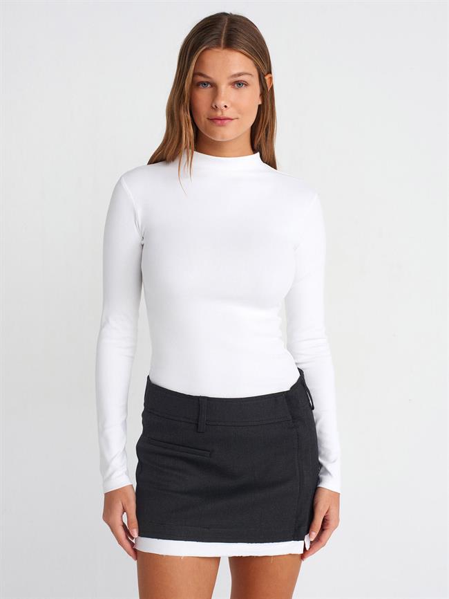 Yarım Balıkçı Yaka Kazak 31433 Ekru