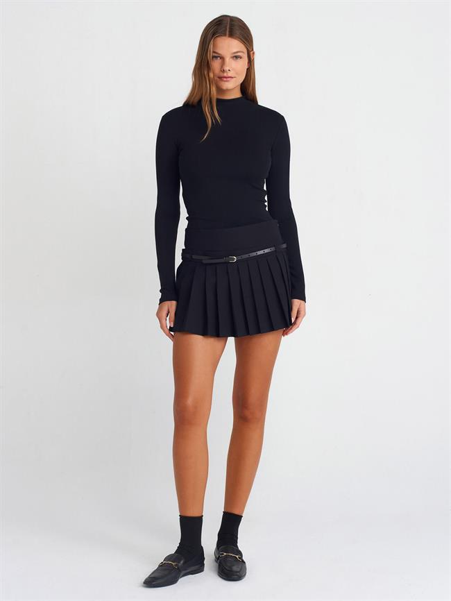 Yarım Balıkçı Yaka Kazak 31433 Siyah