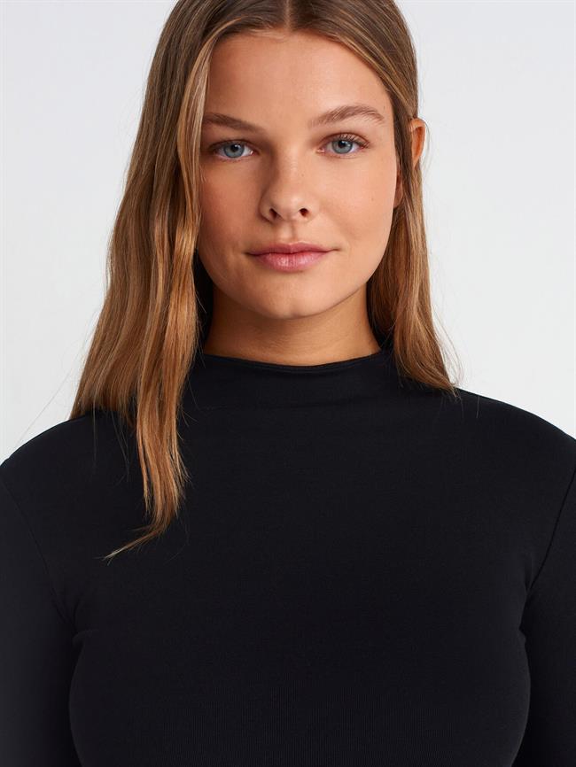 Yarım Balıkçı Yaka Kazak 31433 Siyah