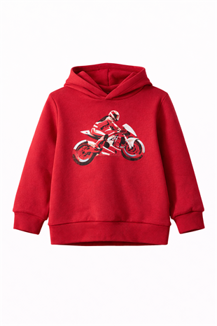 Motorlu Erkek Çocuk Sweatshirt