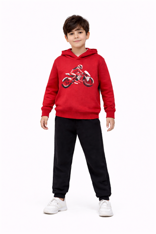 Motorlu Erkek Çocuk Sweatshirt