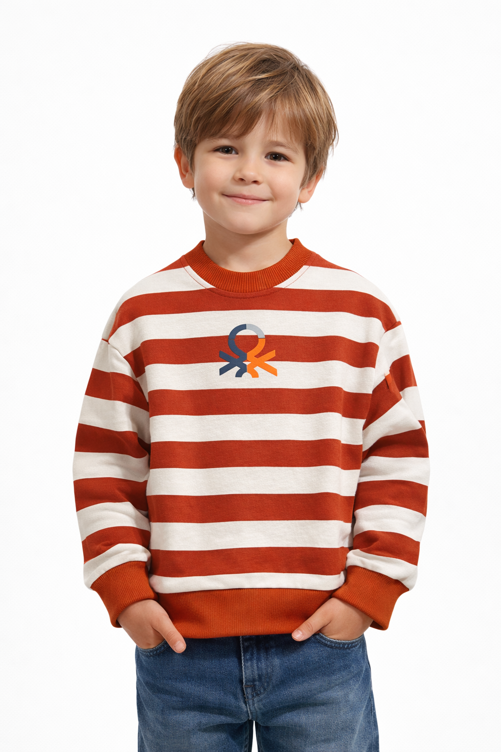 Erkek Çocuk Çizgili Sweatshirt
