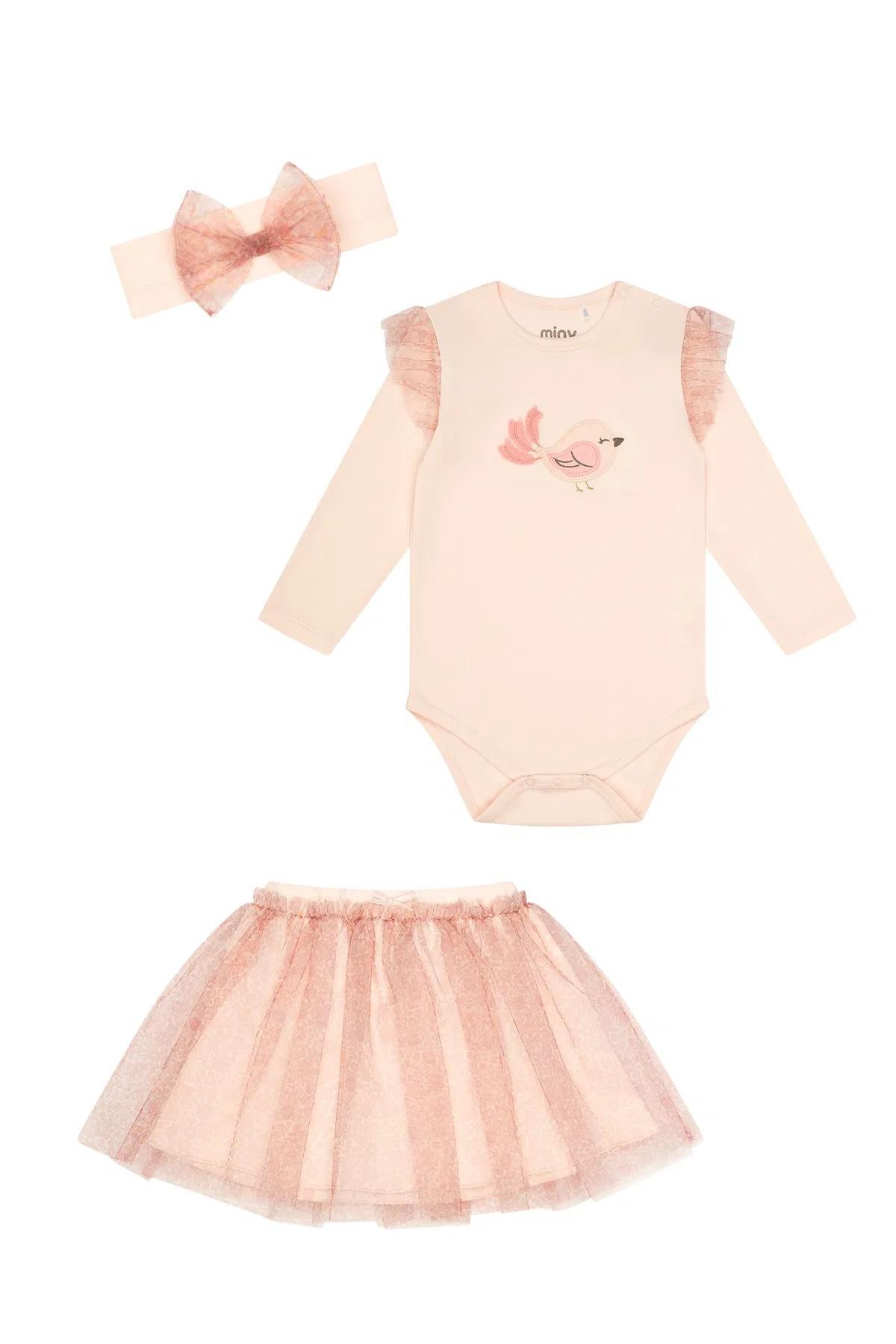 MİNY CENTER KIZ BEBEK 3LÜ TAKIM