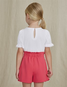 ABEL&LULA KIZ ÇOCUK KREPE BERMUDA ŞORT