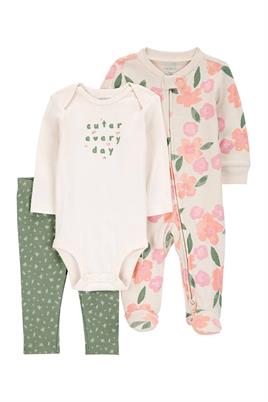 CARTERS KIZ BEBEK 3LÜ SET