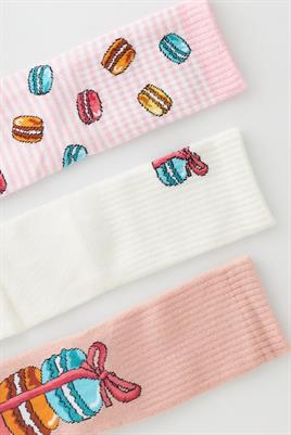 KATIA BONY 3LÜ MAKARON KIZ ÇOCUK KUTU ÇORAP