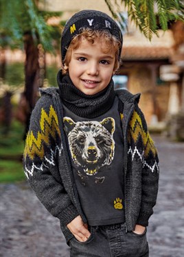 MAYORAL ERKEK ÇOCUK KAPŞONLU ÖRME CEKET