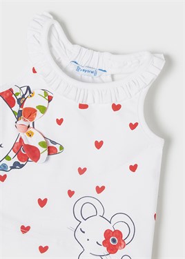 MAYORAL KIZ BEBEK 2 Lİ TİŞÖRT ŞORT