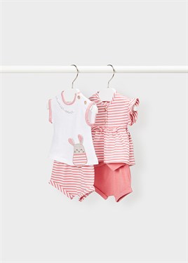 MAYORAL KIZ BEBEK 4 LÜ TİŞÖRT ŞORT