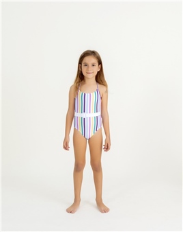 PİNOLİNİ KIIZ ÇOCUK  ÇİZGİLİ MAYO