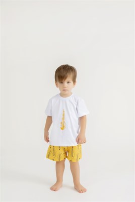 PİNOLİNİ SARI TÜYLÜ DENİZ ŞORTU