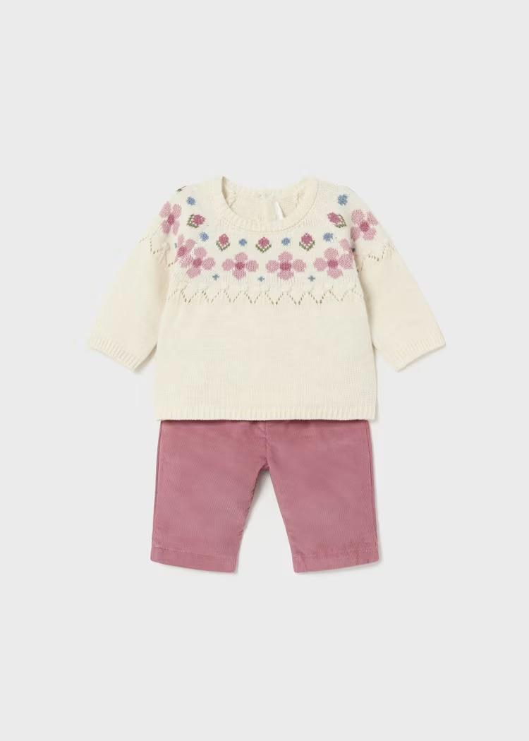 MAYORAL KIZ BEBEK KAZAK PANTALON SET