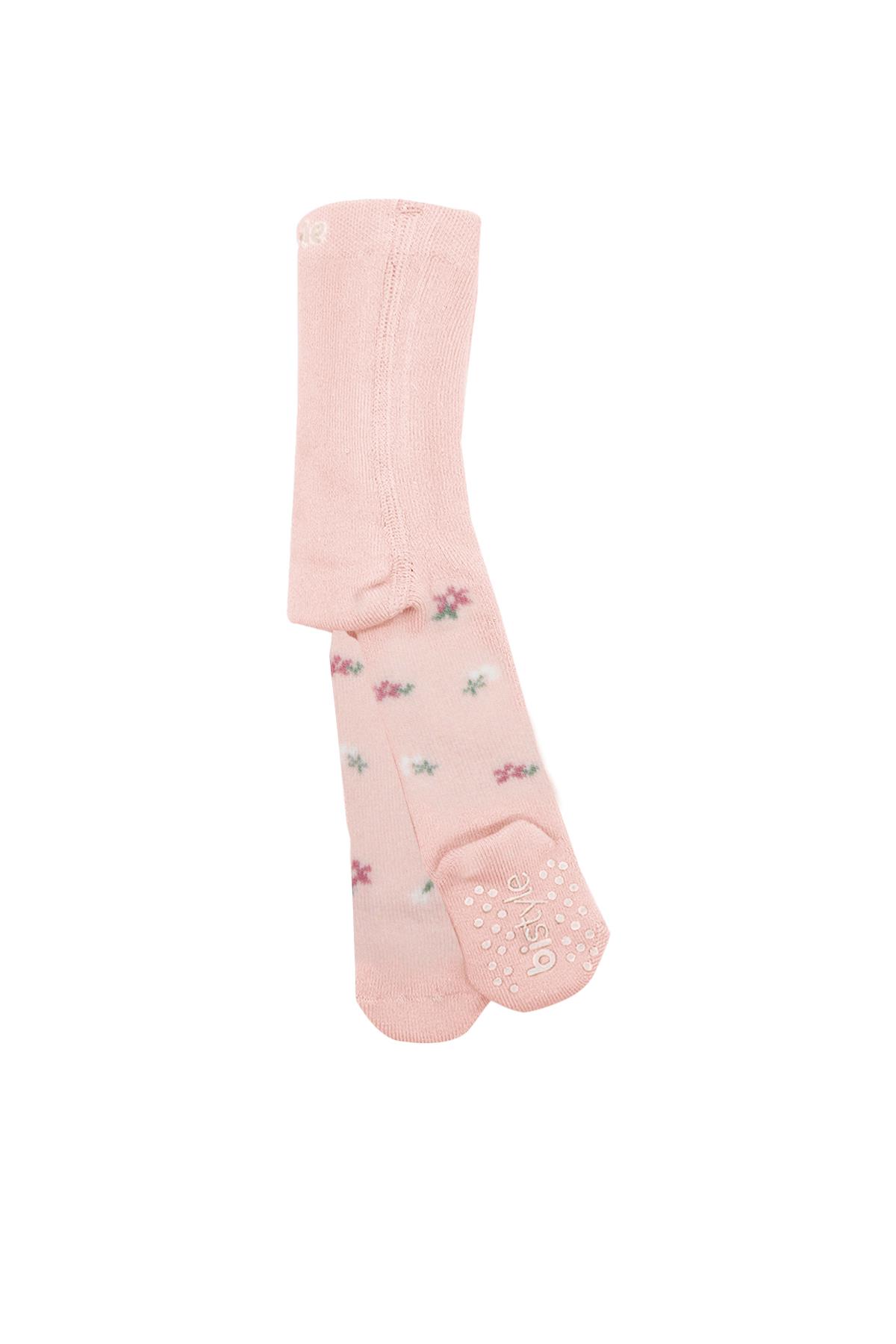 Külotlu ÇorapBistyleBistyle Organik Kız Bebek Çocuk Havlu Külotlu Kaymaz Blossom Pembe