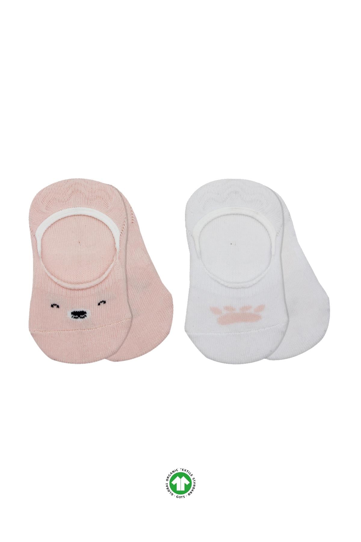 Babet ÇorapBistyleBistyle Organik Kız Erkek Bebek Çocuk 2li Babet Cute Face