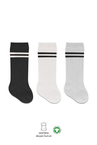 Bistil Bistyle Organik Kız Erkek Bebek Çocuk Derby 3lü Dizaltı ÇorapDizaltı ÇorapBisyleBistil Kız Erkek Bebek Çocuk 3lü Penye Dizaltı Derby Çorap Siyah Çizgili