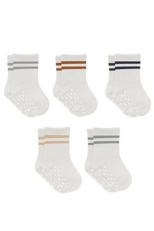 Bistyle 6 Çift Organik Pamuk Bebek Çorap / Dikişsiz Penye Soket / Yenidoğan Kız Erkek Çocuk ÇorapSoket ÇorapBistyleBistyle 5 Çift Organik Pamuk Bebek Çorap Çemberli Dikişsiz Penye Soket Kutulu Kız Erkek Çocuk (Ekru)