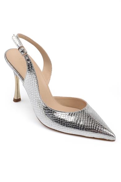Capone Gümüş Kadın Topuklu Ayakkabı