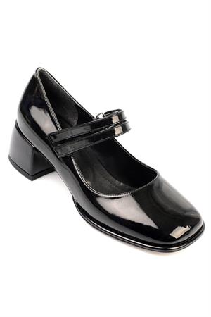 Capone Rugan Siyah Topuklu Kadın Ayakkabı