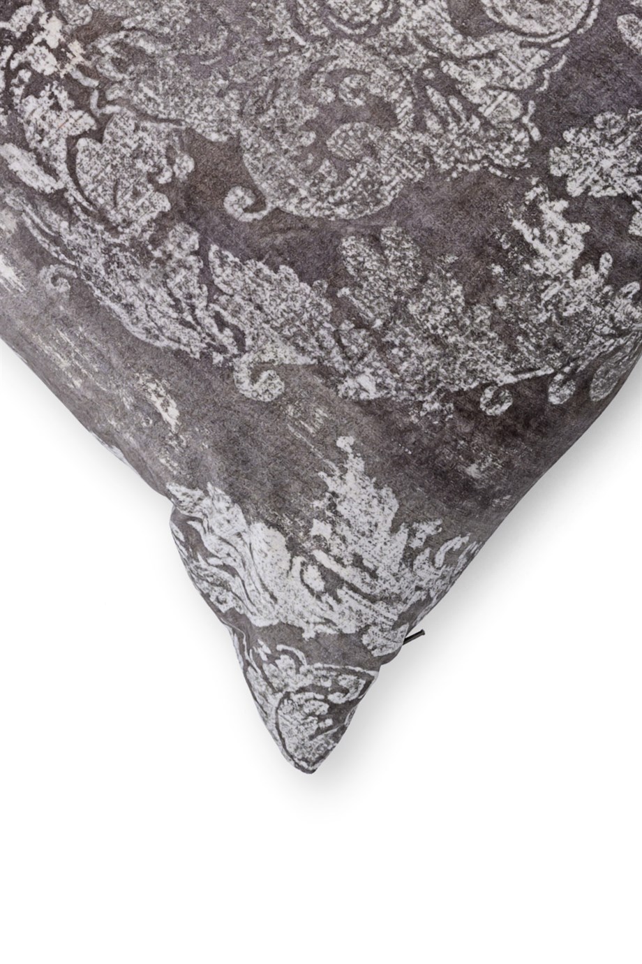 Stone Vizon Polyester Kadife Üstü Dijital Damask Desen Baskılı Arkası Düz 50x50 cm Kare Kırlent Kılıfı