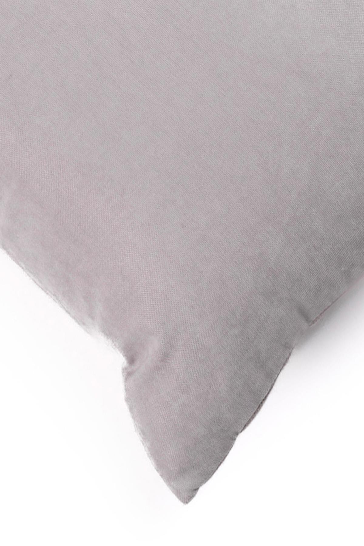 Stone Düz Gri 40*40 cm Kare Kırlent Kılıfı