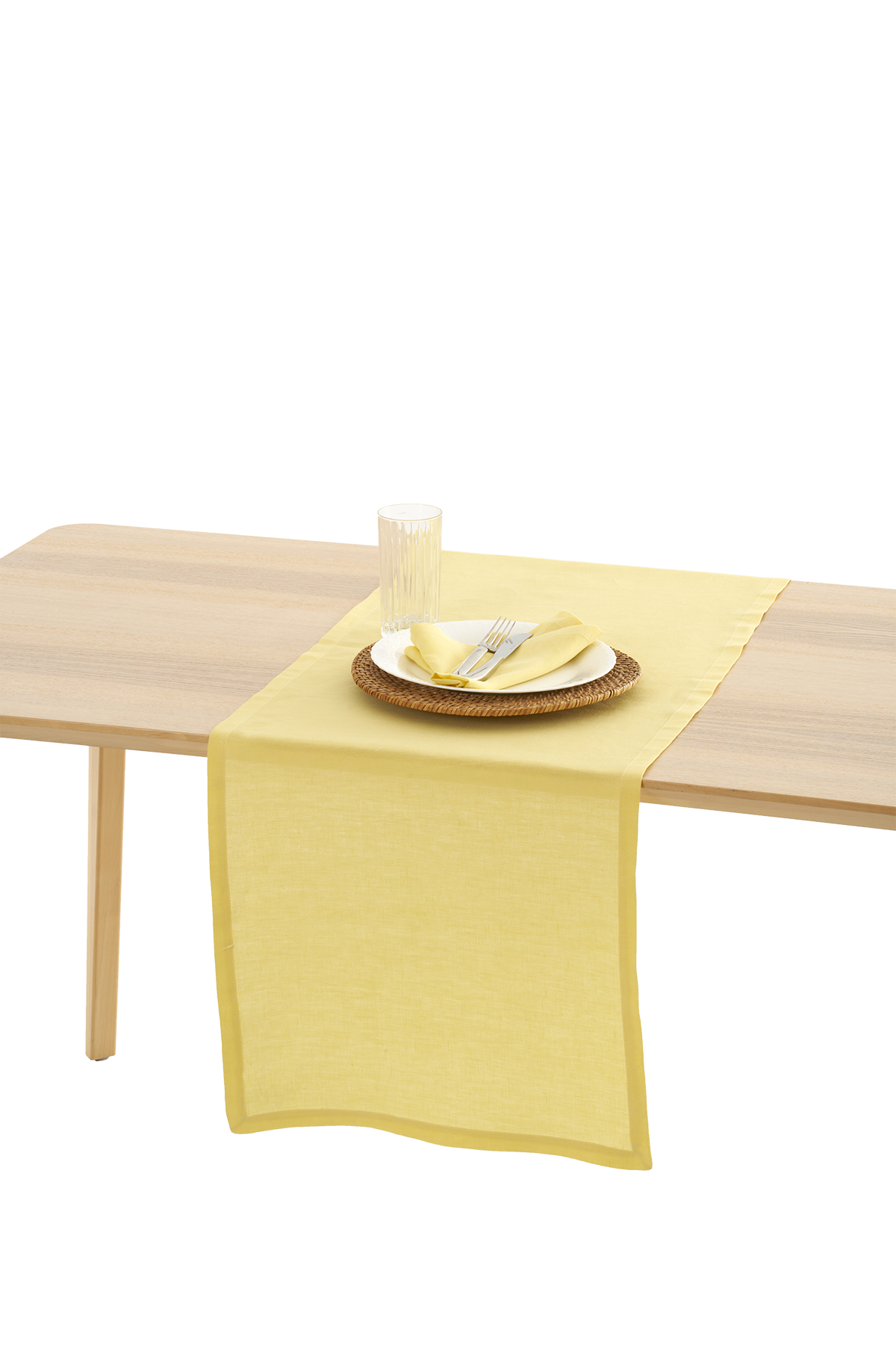 Sarı Keten Masa Bandı 