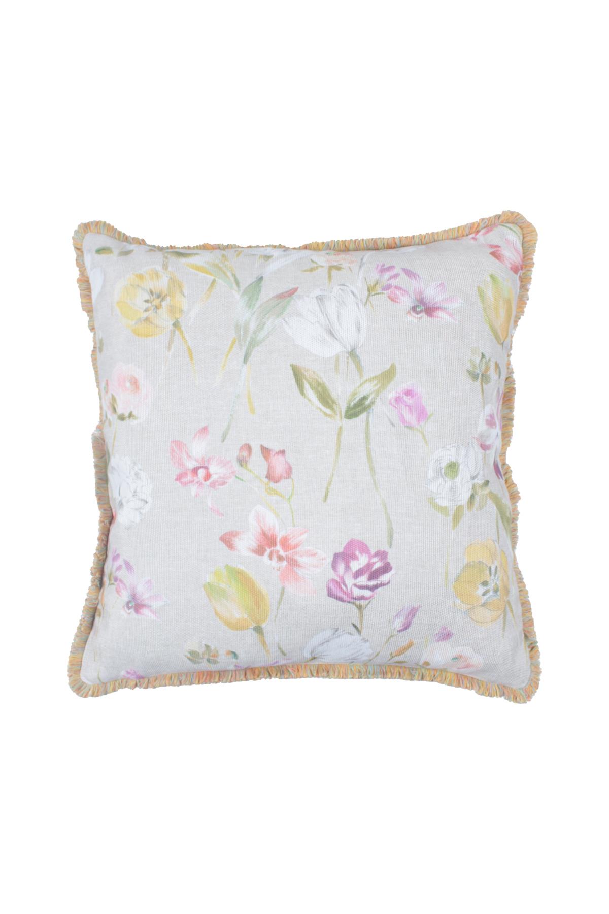 Multi Flower Hana Renkli 50x50 Cm Kırlent Kılıfı
