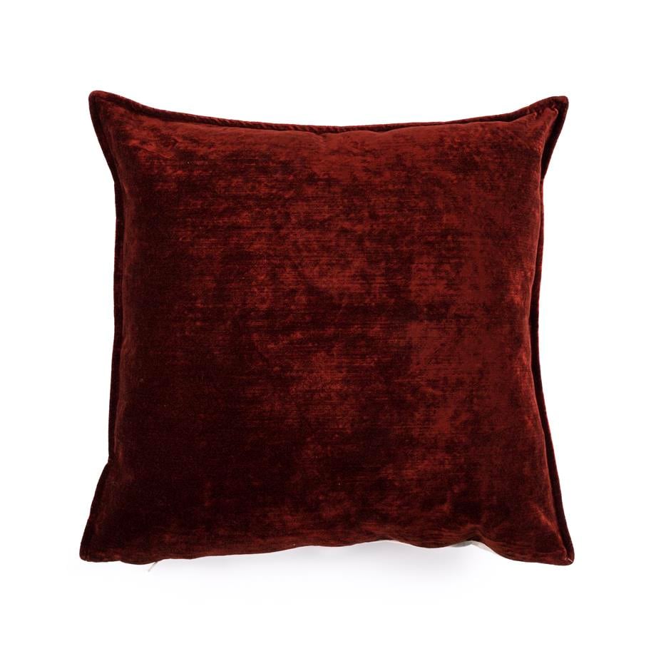 Warm Winter Kiremit Rengi Tonlarında Kadife 50x50 Kare Kırlent Kılıfı