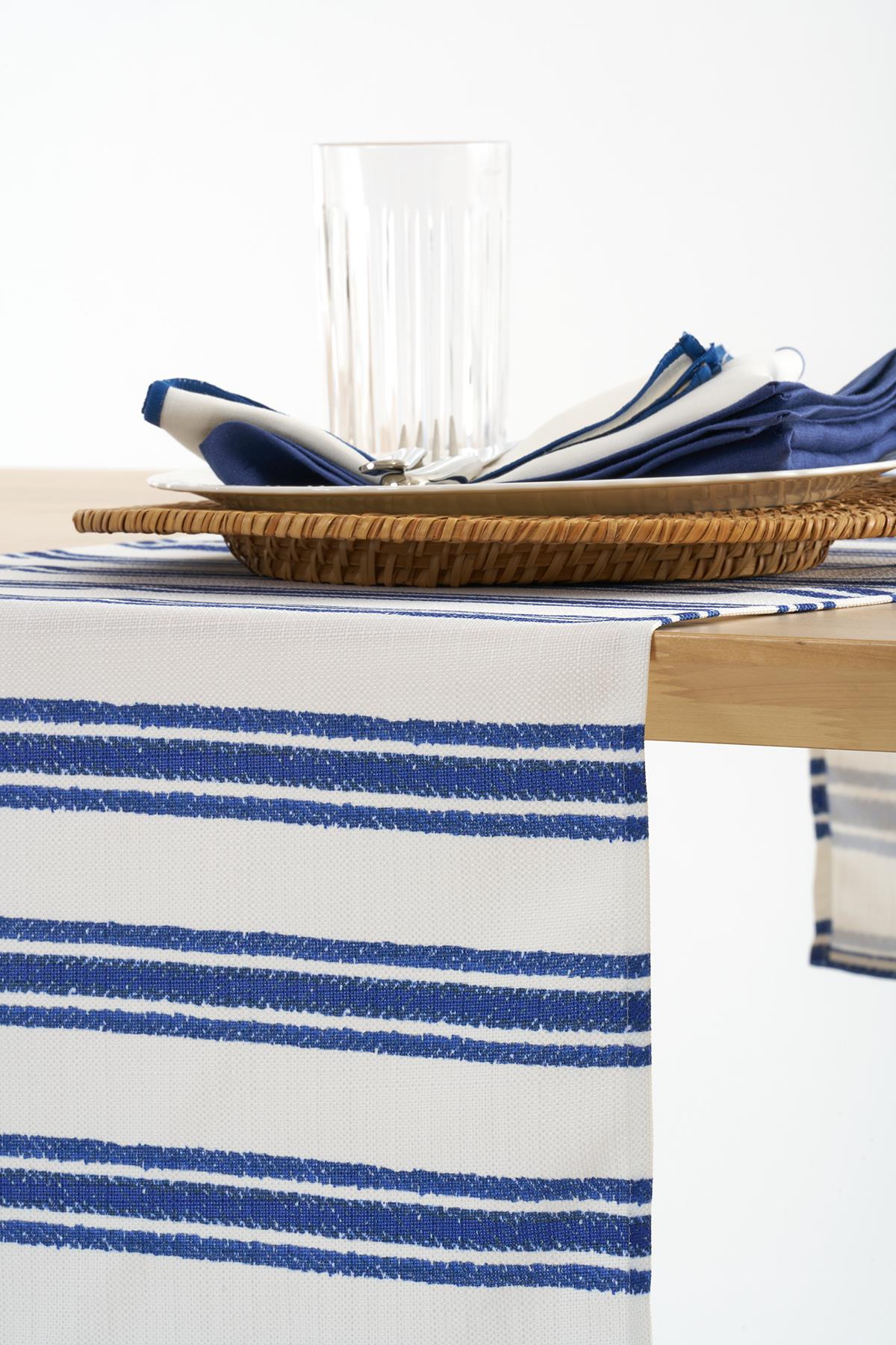 Mavi / Beyaz Marin Masa Bandı