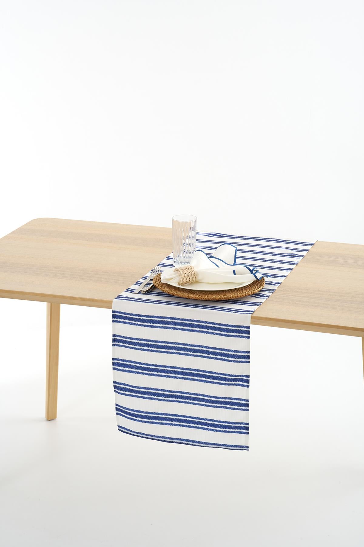 Mavi / Beyaz Marin Masa Bandı