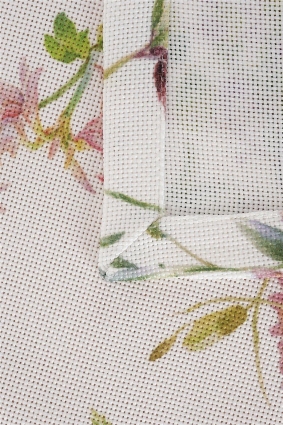 Multi Flower Çiçek Detaylı Renkli Masa Örtüsü