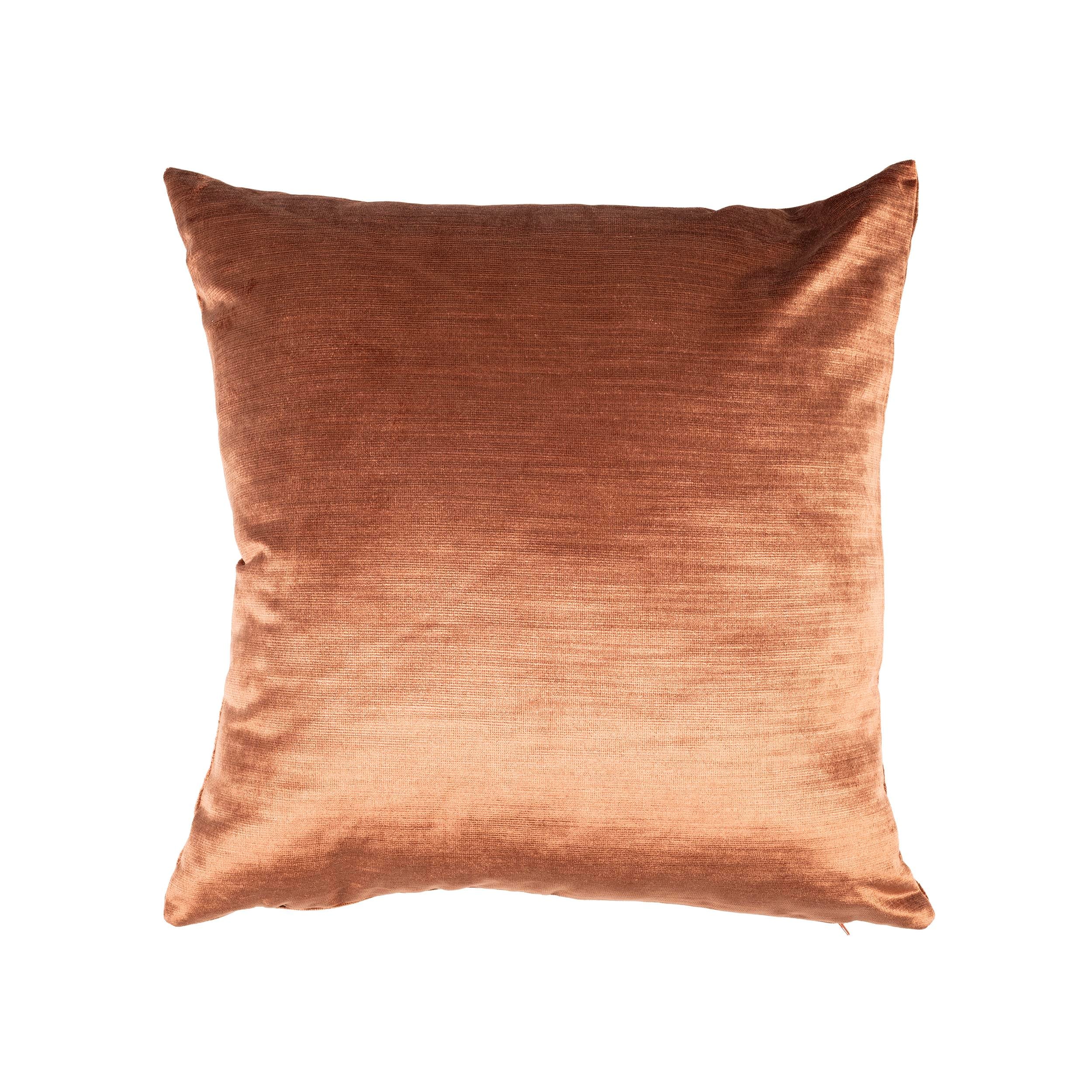 Warm Winter Parlak Kadife Vizon 45x45 cm Kare Kırlent Kılıfı
